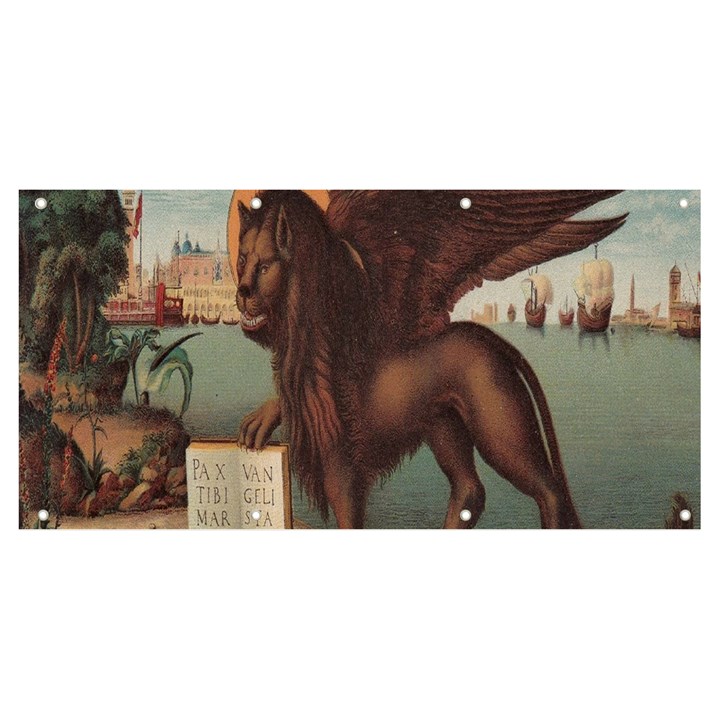 Lion of Venice, Italy Banner and Sign 8  x 4 