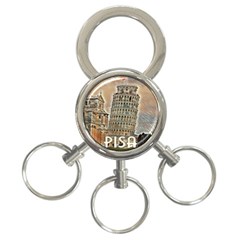 Pisa Tower, Italy 3-ring Key Chain by ConteMonfrey