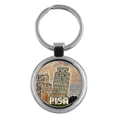 Pisa Tower, Italy Key Chain (round) by ConteMonfrey