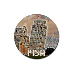 Pisa Tower, Italy Rubber Coaster (round) by ConteMonfrey