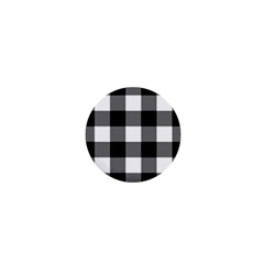 Black And White Plaided  1  Mini Buttons by ConteMonfrey