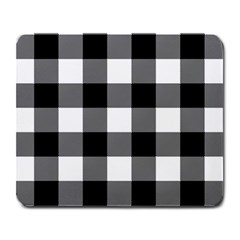 Black And White Plaided  Large Mousepads by ConteMonfrey