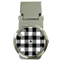 Black And White Plaided  Money Clip Watches by ConteMonfrey