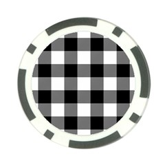 Black And White Plaided  Poker Chip Card Guard (10 Pack) by ConteMonfrey