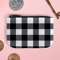 Black And White Plaided  Mini Coin Purse by ConteMonfrey