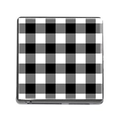 Black And White Plaided  Memory Card Reader (square 5 Slot) by ConteMonfrey