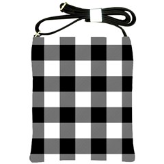 Black And White Plaided  Shoulder Sling Bag by ConteMonfrey