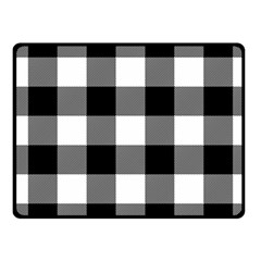 Black And White Plaided  Fleece Blanket (small) by ConteMonfrey