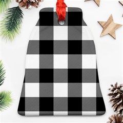 Black And White Plaided  Ornament (bell) by ConteMonfrey