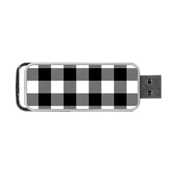 Black And White Plaided  Portable Usb Flash (one Side) by ConteMonfrey