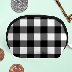 Black And White Plaided  Accessory Pouch (medium) by ConteMonfrey