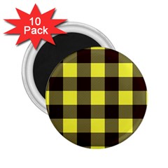 Black And Yellow Big Plaids 2 25  Magnets (10 Pack)  by ConteMonfrey