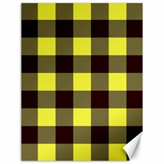 Black And Yellow Big Plaids Canvas 12  X 16  by ConteMonfrey