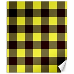 Black And Yellow Big Plaids Canvas 20  X 24  by ConteMonfrey