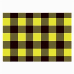 Black And Yellow Big Plaids Large Glasses Cloth by ConteMonfrey