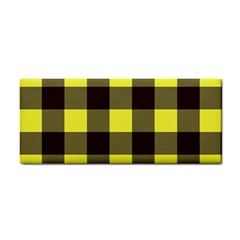 Black And Yellow Big Plaids Hand Towel by ConteMonfrey