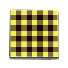 Black And Yellow Big Plaids Memory Card Reader (square 5 Slot) by ConteMonfrey