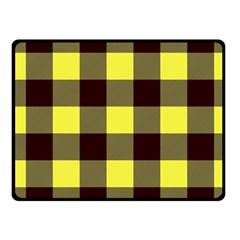 Black And Yellow Big Plaids Fleece Blanket (small) by ConteMonfrey