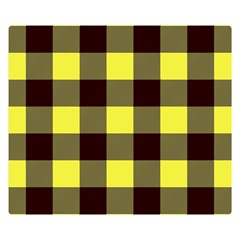 Black And Yellow Big Plaids Double Sided Flano Blanket (small)  by ConteMonfrey