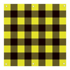 Black And Yellow Big Plaids Banner And Sign 3  X 3  by ConteMonfrey