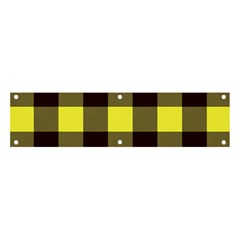 Black And Yellow Big Plaids Banner And Sign 4  X 1  by ConteMonfrey