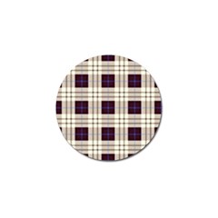 Gray, Purple And Blue Plaids Golf Ball Marker by ConteMonfrey