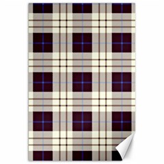 Gray, Purple And Blue Plaids Canvas 20  X 30  by ConteMonfrey