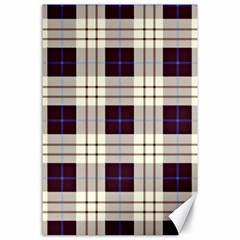 Gray, Purple And Blue Plaids Canvas 24  X 36  by ConteMonfrey