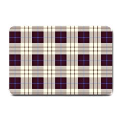 Gray, Purple And Blue Plaids Small Doormat  by ConteMonfrey