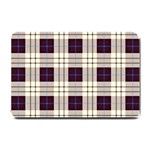 Gray, purple and blue plaids Small Doormat  24 x16  Door Mat