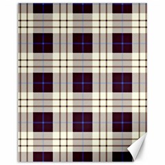 Gray, Purple And Blue Plaids Canvas 11  X 14  by ConteMonfrey