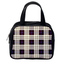 Gray, Purple And Blue Plaids Classic Handbag (one Side) by ConteMonfrey