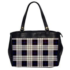 Gray, Purple And Blue Plaids Oversize Office Handbag by ConteMonfrey