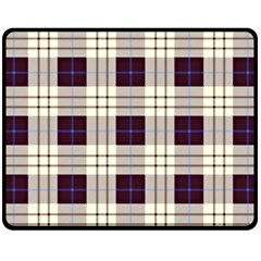 Gray, Purple And Blue Plaids Fleece Blanket (medium)  by ConteMonfrey