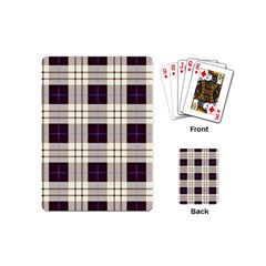 Gray, Purple And Blue Plaids Playing Cards Single Design (mini) by ConteMonfrey