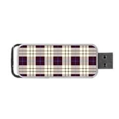 Gray, Purple And Blue Plaids Portable Usb Flash (one Side) by ConteMonfrey