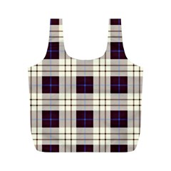 Gray, Purple And Blue Plaids Full Print Recycle Bag (m) by ConteMonfrey