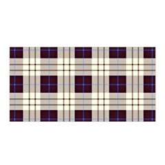 Gray, Purple And Blue Plaids Satin Wrap 35  X 70  by ConteMonfrey