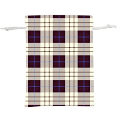 Gray, Purple And Blue Plaids  Lightweight Drawstring Pouch (xl) by ConteMonfrey