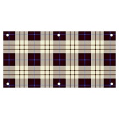 Gray, Purple And Blue Plaids Banner And Sign 6  X 3  by ConteMonfrey