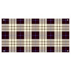 Gray, Purple And Blue Plaids Banner And Sign 8  X 4 