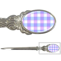 Cotton Candy Plaids - Blue, Pink, White Letter Opener by ConteMonfrey