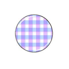 Cotton Candy Plaids - Blue, Pink, White Hat Clip Ball Marker (4 Pack) by ConteMonfrey