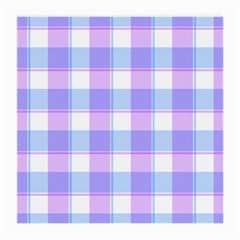 Cotton Candy Plaids - Blue, Pink, White Medium Glasses Cloth (2 Sides) by ConteMonfrey