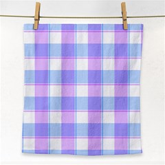 Cotton Candy Plaids - Blue, Pink, White Face Towel by ConteMonfrey