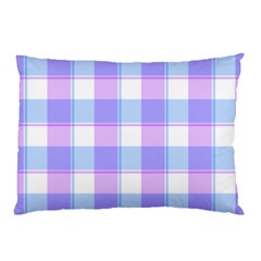 Cotton Candy Plaids - Blue, Pink, White Pillow Case by ConteMonfrey