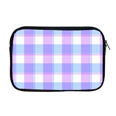 Cotton Candy Plaids - Blue, Pink, White Apple Macbook Pro 17  Zipper Case by ConteMonfrey