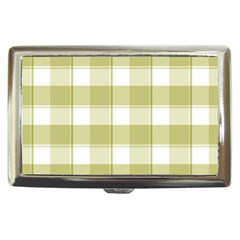 Green Tea Plaids - Green White Cigarette Money Case by ConteMonfrey