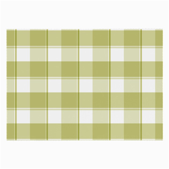 Green tea plaids - Green white Large Glasses Cloth (2 Sides)