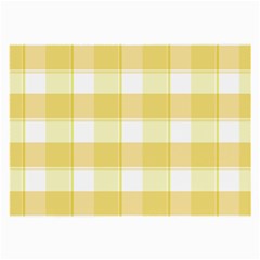 Cute Plaids White Yellow Large Glasses Cloth by ConteMonfrey